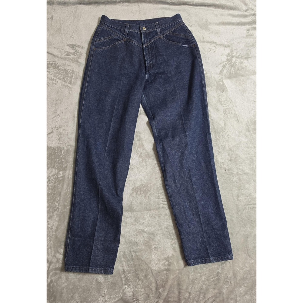 Rocky Mountain Rockies Jeans Bareback Front Yoke Dark Wash Straight Leg Denim 33